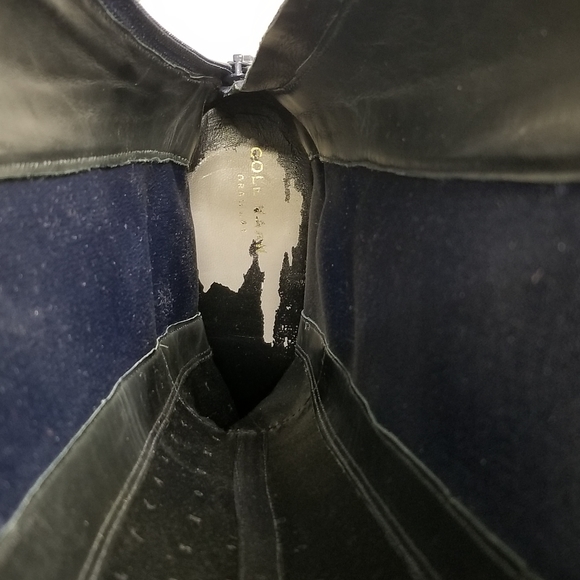 Cole Haan Grandos Avani Stretch Boot Marine Blue Suede - Picture 16 of 16